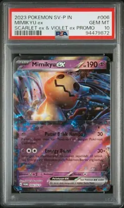 PSA 10 POKEMON INDONESIA MIMIKYU EX 006/SV-P PROMO 2023 GEM MINT 420 - Image 1