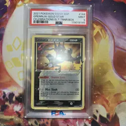2021 POKEMON SWSH BLACK STAR PROMO #144 GRENINJA-GOLD STAR PSA 9 - Image 1