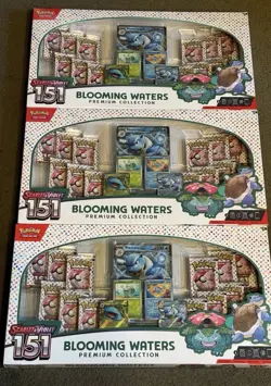 Pokemon Scarlet & Violet 151 Blooming Waters Premium Collection LOT OF 3 - NEW ✅ - Image 1
