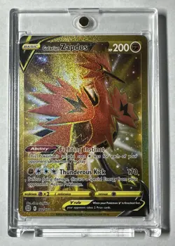 Galarian Zapdos V 182/172 Rare Secret Brilliant Stars Pokemon NM A4 - Image 1