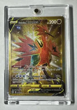 Galarian Zapdos V 182/172 Rare Secret Brilliant Stars Pokemon NM A4 - Image 2