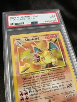 1999 Pokemon BASE SET HOLO CHARIZARD #4 PSA 9 MINT 🔥🔥🔥 - Image 3