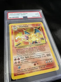 1999 Pokemon BASE SET HOLO CHARIZARD #4 PSA 9 MINT 🔥🔥🔥 - Image 4