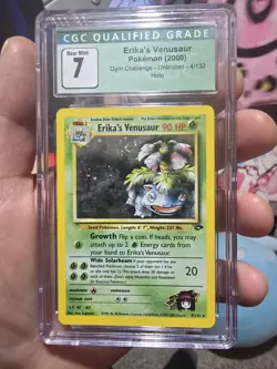 Pokemon TCG Erika's Venusaur Gym Challenge Cgc 7 - Image 1