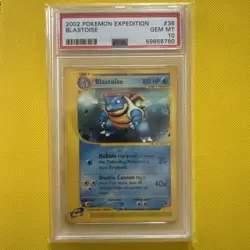 2002 Pokemon Expedition Blastoise #36 PSA 10 - Image 1