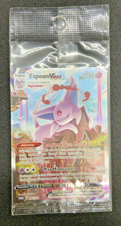 Pokemon INDONESIA Espeon VMAX 202/S-P HR Contest Winner Promo Top Prize 2021 - Image 1