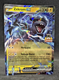 2025-26 Pokemon Indonesia Zekrom ex PROMO Ultra Ball League Stamp TOP PRIZE NM - Image 1