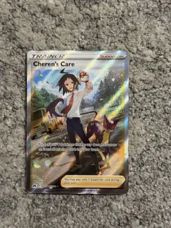 Pokemon TCG Cherens's Care GG58/GG70 Crown Zenith Full Art Trainer - Image 1