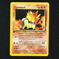 Cyndaquil 56/111 1st Edition Common | Neo Genesis 2000 | Pokemon TCG Vintage NM - Image 1