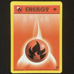 Fire Energy 128/132 1st Edition | Gym Challenge 2000 | Pokemon TCG WOTC | NM - Image 1