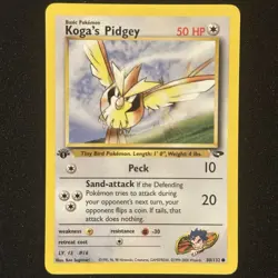 Koga's Pidgey 80/132 1st Edition | Gym Challenge 2000 | Pokemon TCG WOTC | NM - Image 1