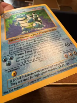 Blastoise 2/102 Shadowless Holo Rare Base Set Pokemon LP-MP - Image 4