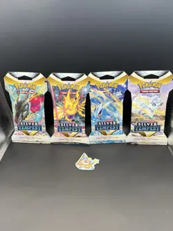 4x Pokemon Silver Tempest Sleeved Booster Packs - Complete Art Set! 820650870927 - Image 1