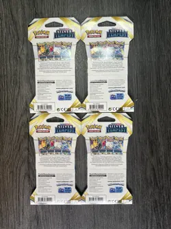 Pokemon Silver Tempest Sleeved Booster Packs Complete Art Set 4x 820650870927 - Image 2