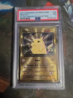 2021 POKEMON CELEBRATIONS ULTRA-PREMIUM COLLECTION #58 PIKACHU PSA 7 - Image 1