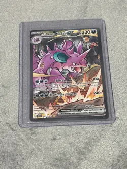 Pokemon TCG Team Rockets Nidoking EX 233/182 Destined Rivals SIR NM - Image 1