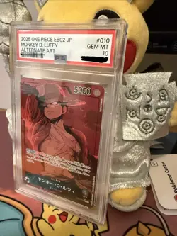 One Piece 2025 EB02 Monkey D. Luffy 010 Alternate Art Japanese PSA 10 Leader - Image 1
