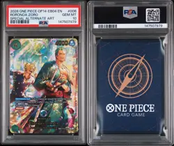 2026 ONE PIECE OP14-EB04-THE AZURE SEA'S SEVEN ALT ART #006 RORONOA ZORO PSA 10 - Image 3