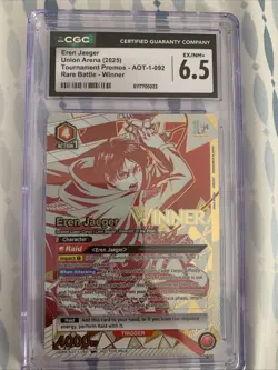 Union Arena Attack On Titan Rare Battle Eren Jaeger WINNER UAPR/AOT-1-092 - Image 1
