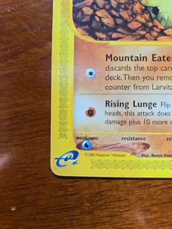 Larvitar 89/147 Pokemon TCG Card Common Aquapolis Pokemon e-Reader - LP - Image 5