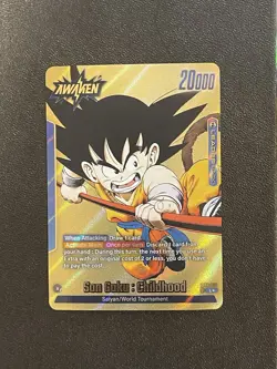 Son Goku : Childhood FB06-025 Gold Leader Dragon Ball Manga Booster Card Fusion - Image 1