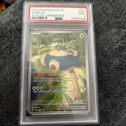 Pokemon TCG Snorlax Scarlet & Violet Black Star Promos 051 Holo Card PSA 9 - Image 1