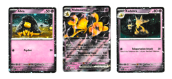Abra 063 + Kadabra 064 + Alakazam ex SVP 050 MINT 151 Promo 3 Card Set Pokemon M - Image 1