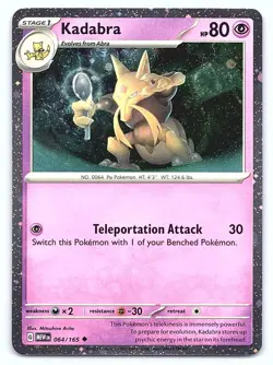 Abra 063 + Kadabra 064 + Alakazam ex SVP 050 MINT 151 Promo 3 Card Set Pokemon M - Image 4