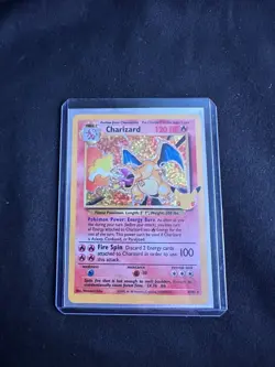 Pokemon Celebration 25th Anniversary Charizard Holo Foil Card 4/102 LP Condition - Image 1