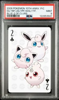 PSA 9 POKEMON PLAYING CARD IGGLYBUFF JIGGLYPUFF WIGGLYTUFF 10TH ANNIVERSARY 353 - Image 1