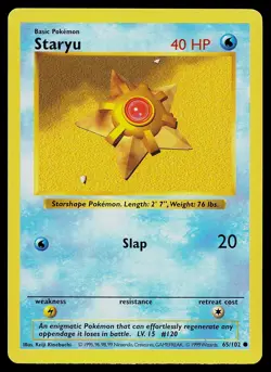 Pokemon Card - Staryu Base Set (Shadowless) 65/102 Common - Image 1