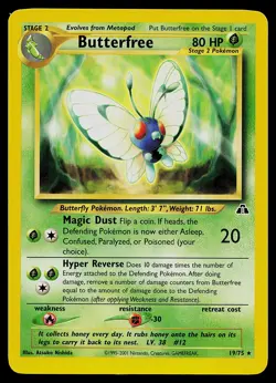 Pokemon Card - Butterfree Neo Discovery 19/75 Rare - Image 1