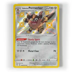 Pokemon - Galarian Perrserker - SV087/SV122 - Shining Fates - Shiny Vault Card - Image 1