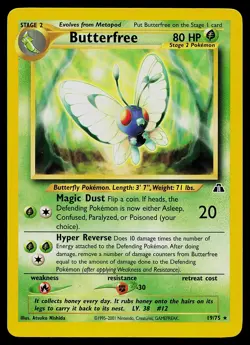 Pokemon Card - Butterfree Neo Discovery 19/75 Rare - Image 1