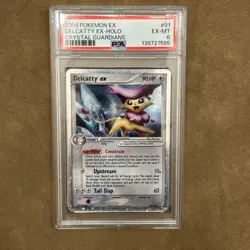 Pokemon TCG Delcatty-EX Holo Rare Card Crystal Guardians 91/100 PSA 6 - Image 1