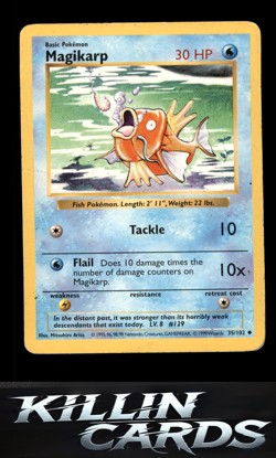 Magikarp 035/102 Pokemon Uncommon Base Set (Shadowless) Card DM - Image 1