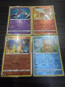 Pokemon TCG Charizard Mewtwo Vulpix Psyduck Reverse Holo Symbol Cards - Image 1
