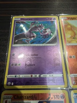 Pokemon TCG Charizard Mewtwo Vulpix Psyduck Reverse Holo Symbol Cards - Image 3