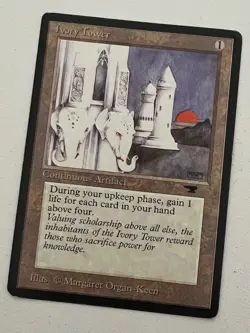 Magic the Gathering MTG Antiquities Ivory Tower LP- (Beta Bob) - Image 1