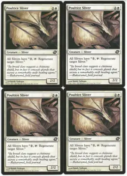 MTG Poultice Sliver x4 Planar Chaos Common NM/LP - Image 1