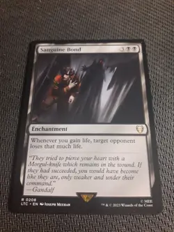 NM Sanguine Bond, MTG, Lord of the Rings, Magic the Gathering, 208 - Image 1