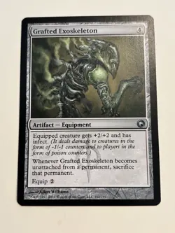 MTG Grafted Exoskeleton #162 Scars of Mirrodin Mint - Image 1