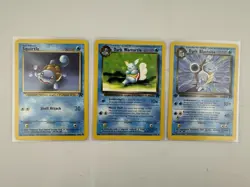 Pokemon Team Squirtle, Wartortle, & Dark Blastoise 1st Edition-Read Description - Image 1