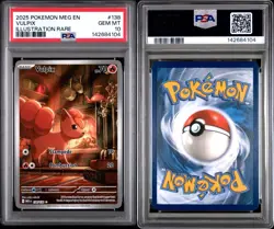 2025 POKEMON MEG EN-MEGA EVOLUTION ILLUSTRATION RARE #138 VULPIX PSA 10 - Image 3