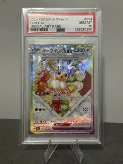 Pokemon Eevee ex #224 SV8a Terastal Fest Holo Special Art Rare EX PSA 10 2024 - Image 1