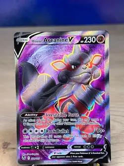 Silver Tempest Hisuian Arcanine V 179/195 Rare Ultra Pokemon NM/M - Image 1