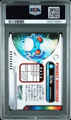 PSA 8 POKEMON JAPANESE ZUKAN MARILL #227 ADVANCED RAINBOW 2005 NM-MT 507 - Image 2