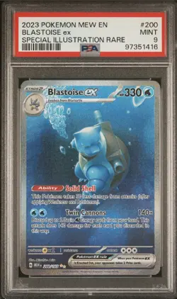 2023 Pokemon 151 (MEW EN) Blastoise ex #200/165 Special IR PSA 9 Mint - Image 1