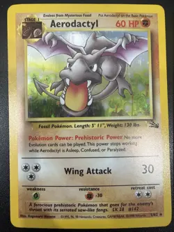 Aerodactyl 1/62 Fossil Holo Rare Unlimited 1999 WOTC Pokemon TCG + Muk 13/62! - Image 2