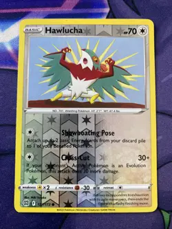 Pokemon TCG Brilliant Stars Reverse Holo Hawlucha 127/172 - Image 1